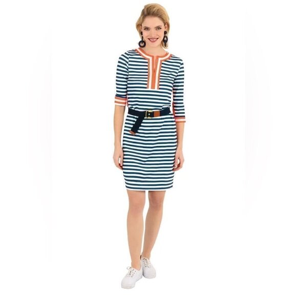 Gretchen Scott The Hinckley Jersey Split Neck Dress XL - Picture 11 of 13